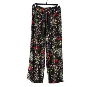 Anne Carson Womens Floral Wide Leg Pants Medium Festival Bohemian Whimsigoth‎